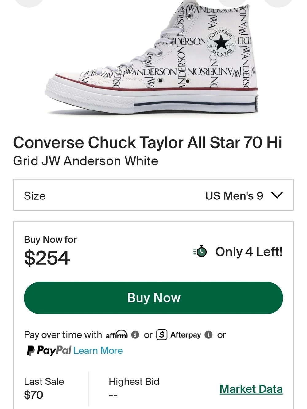 Converse Chuck Taylor All Star 70 JW ANDERSON  Sneakers